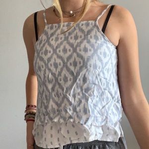 Blue Boho Patterned Tank Top